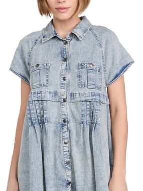 Free People Ronnie Poplin Denim Dress